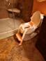 SKYROKU 8838 Toilettensitz mit Treppe Pink rutschfest