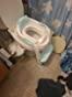 SKYROKU 8838 Toilettensitz mit Treppe Blau rutschfest