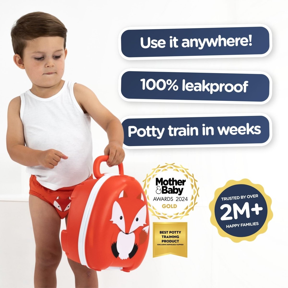 My Carry Potty Töpfchen Fuchs tragbar mit Deckel auslaufsicher