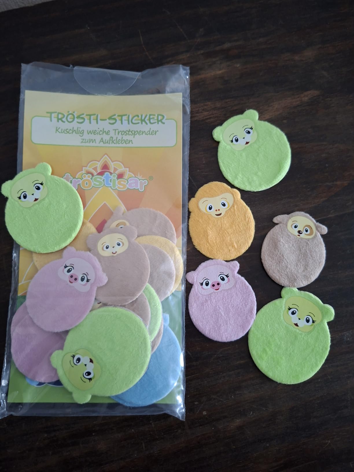 Tröstisar Weiche Trost-Sticker Plüsch 240 Stück Kinder