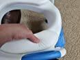 SKYROKU 8838 Toilettensitz mit Treppe Navy rutschfest klappbar