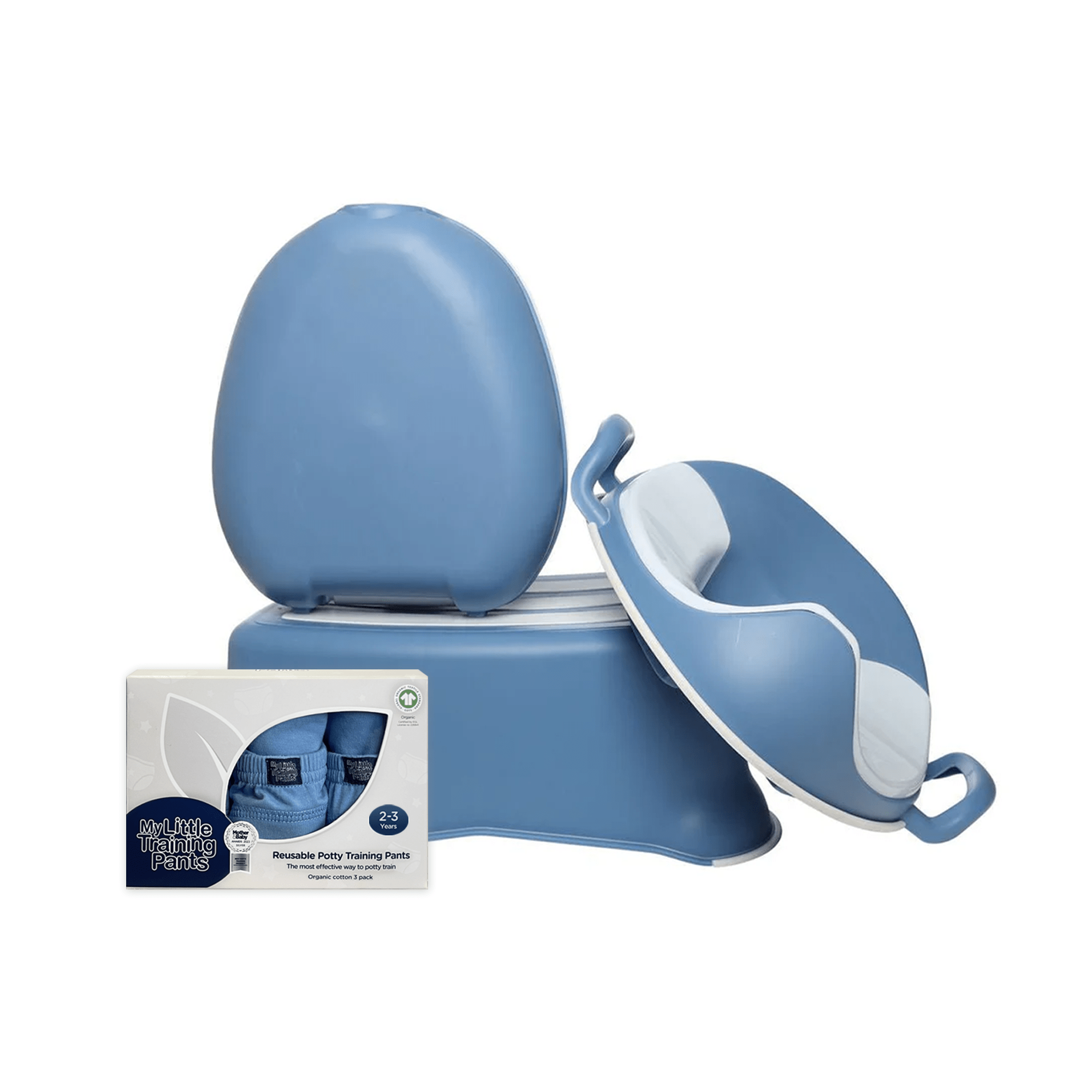 My Carry Potty Ocean Blue Töpfchen Set mit Sitz und Hocker
