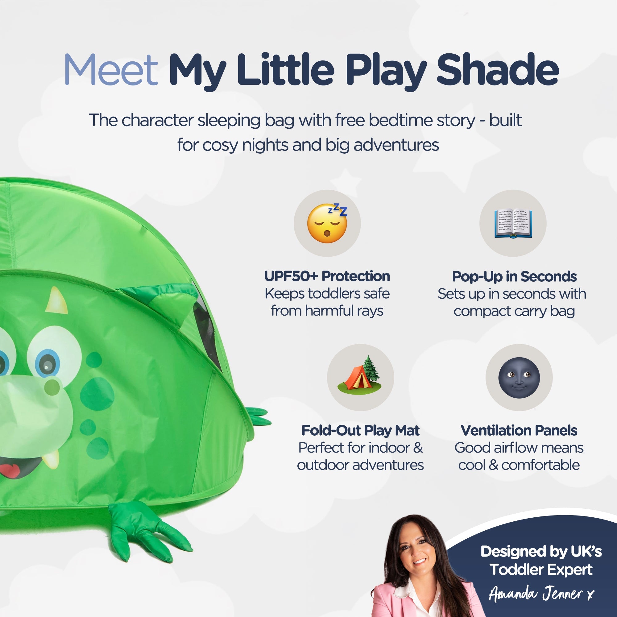 My Carry Potty My Little Play Shade Dino Sonnenschutz UPF50+