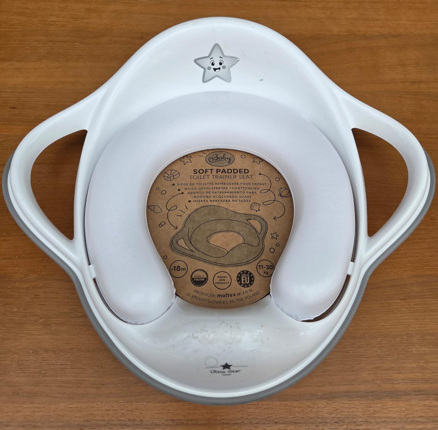 Little Star Gepolsterter Toilettensitz mit Griffen ab 2 J.