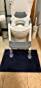SKYROKU 8838 Toilettensitz mit Treppe Grau rutschfest