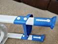 SKYROKU 8838 Toilettensitz mit Treppe Navy rutschfest klappbar