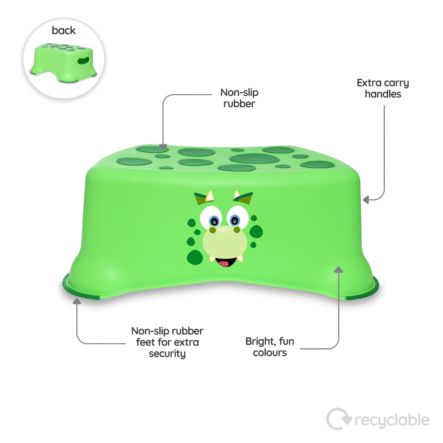 My Carry Potty Bundles Dino Töpfchen-Toilettensitz-Set mit Hocker