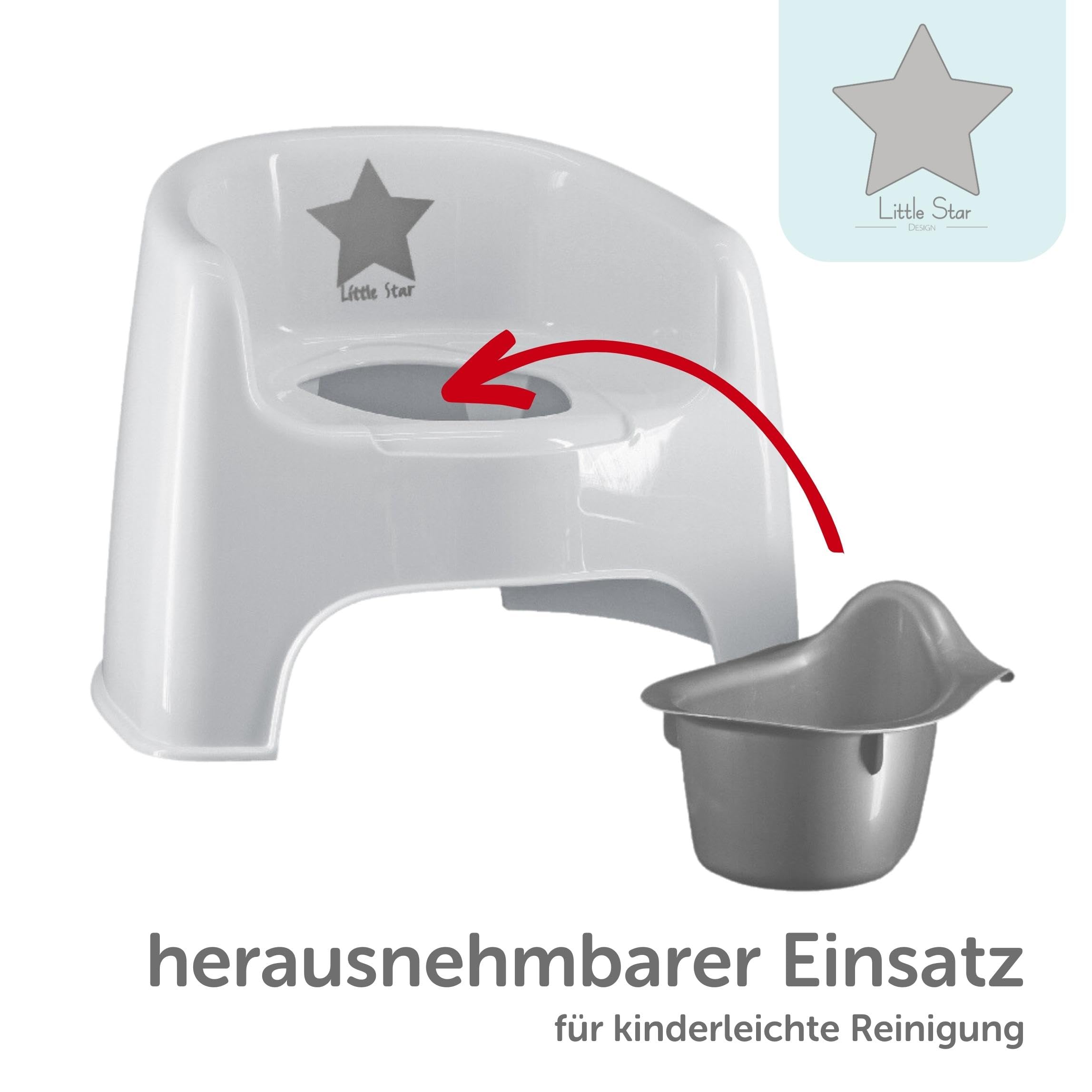 Little Star Topfstuhl Töpfchen mit Spritzschutz Einsatz