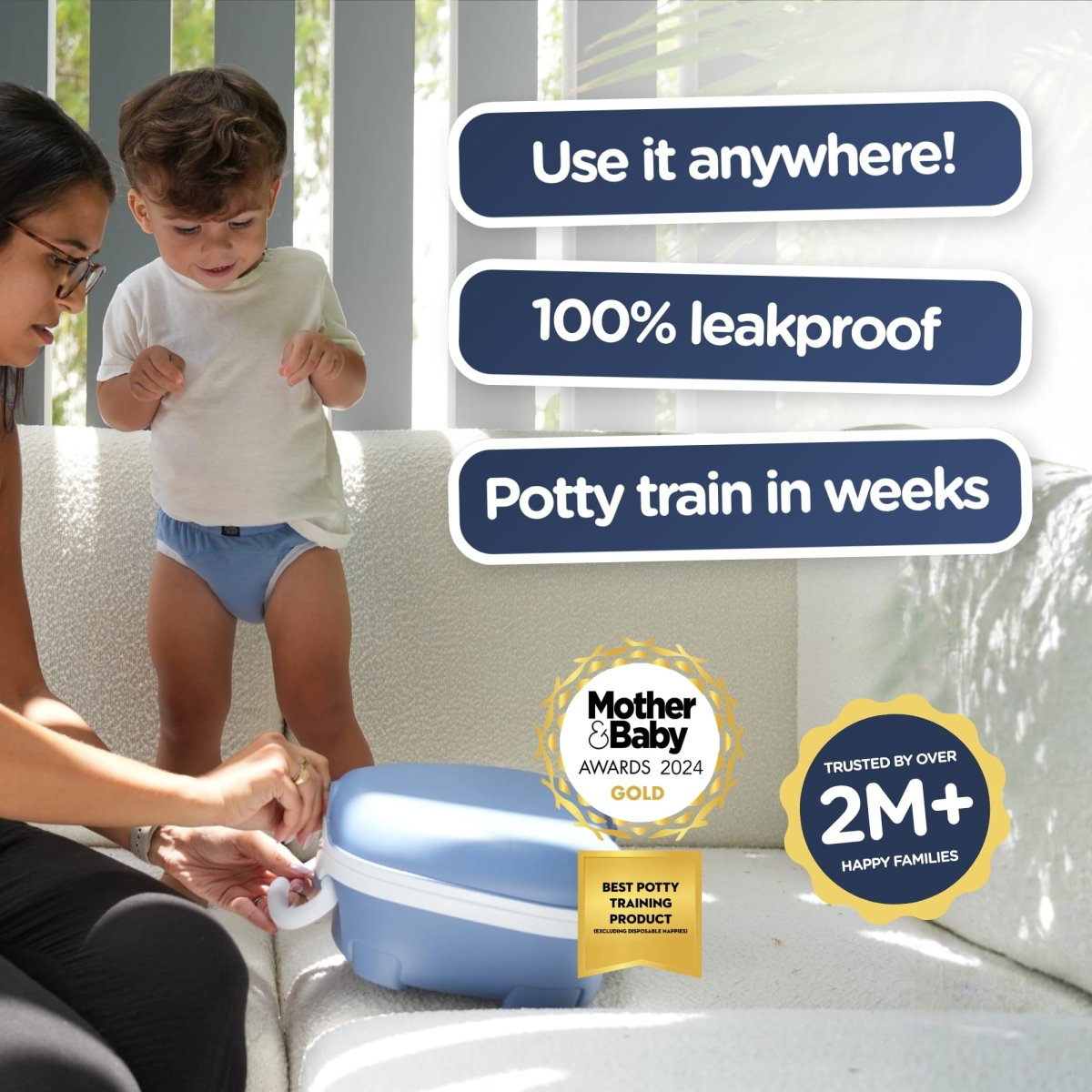 My Carry Potty Ocean Reise-Töpfchen mit Deckel auslaufsicher