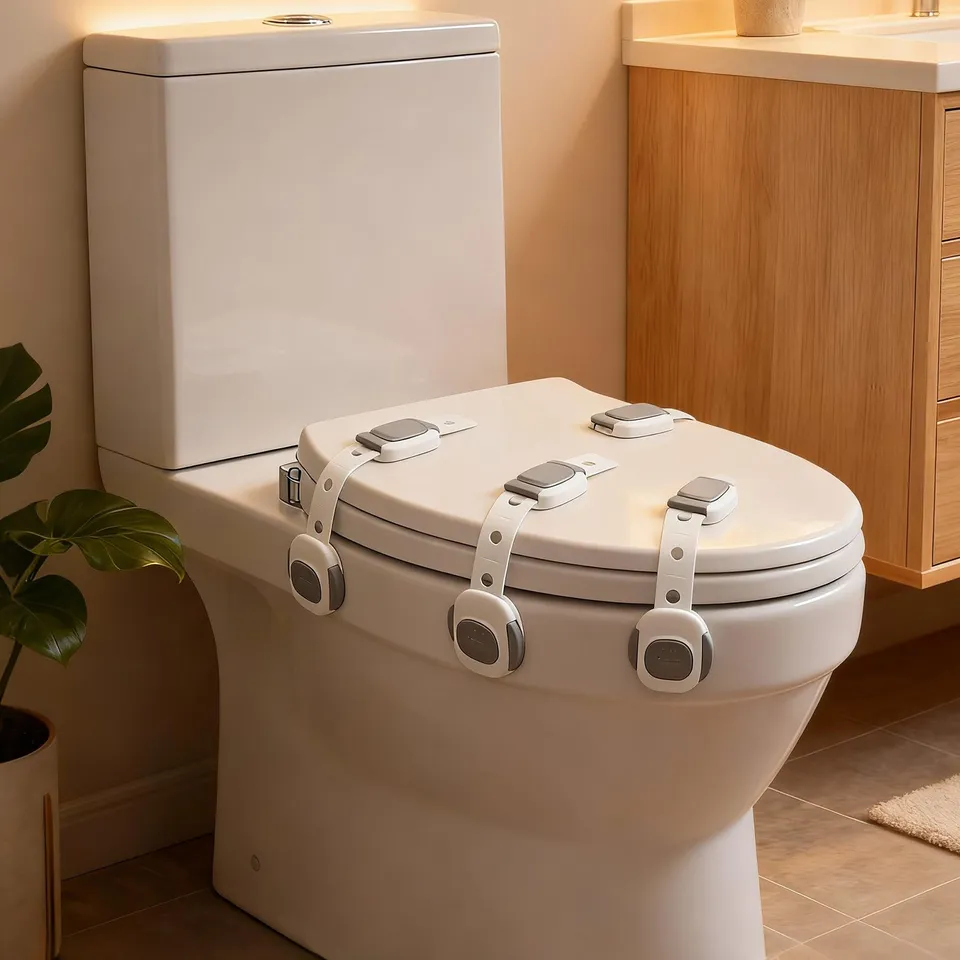 SKYROKU Toilet Lock Toilettensicherung 2er-Pack ABS-Set