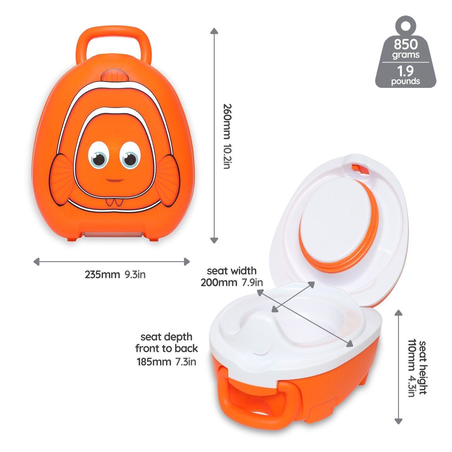 My Carry Potty Bundle Clownfish Töpfchen-Set mit Sitz