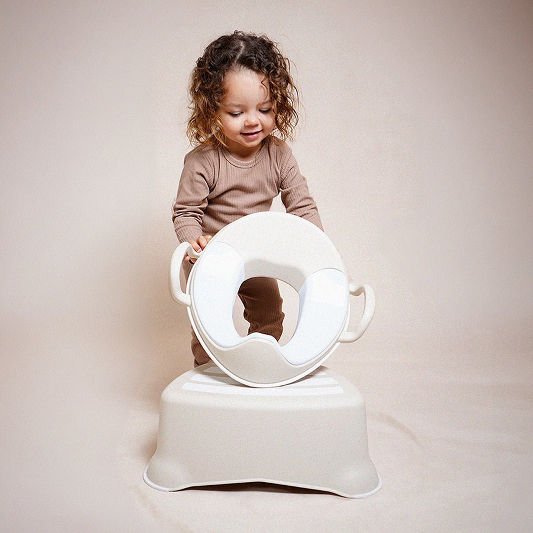 My Little Trainer Seat Set Toilettensitz Beige mit Hocker