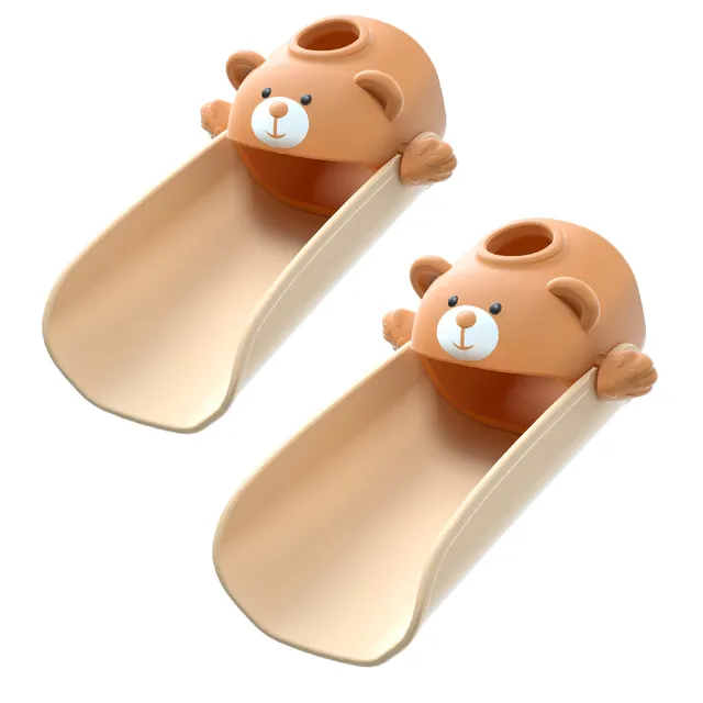 SKYROKU Bear Faucet Extender Set Bär+Wal Silikon