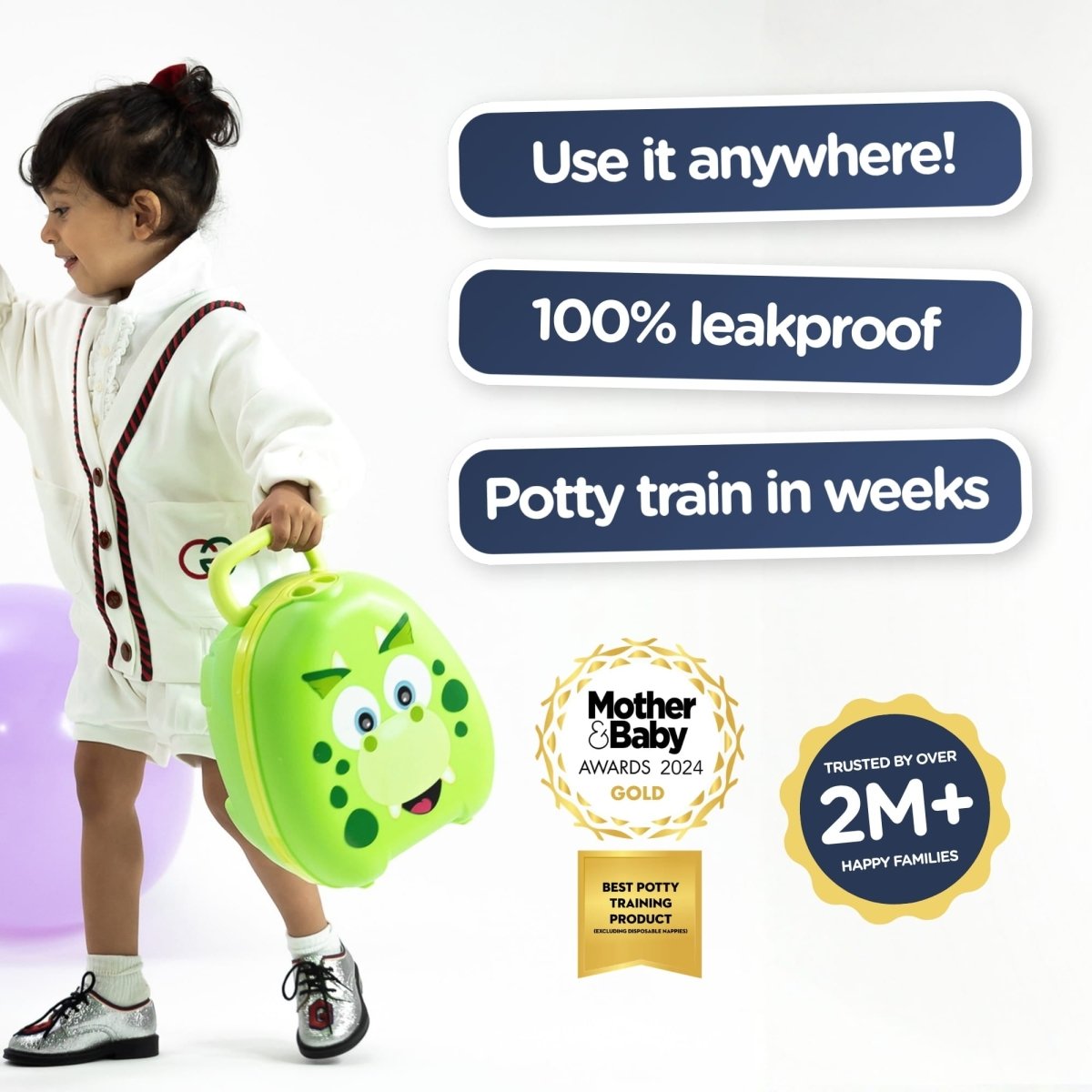 My Carry Potty Dinosaurier Reisetöpfchen mit Deckel auslaufsicher