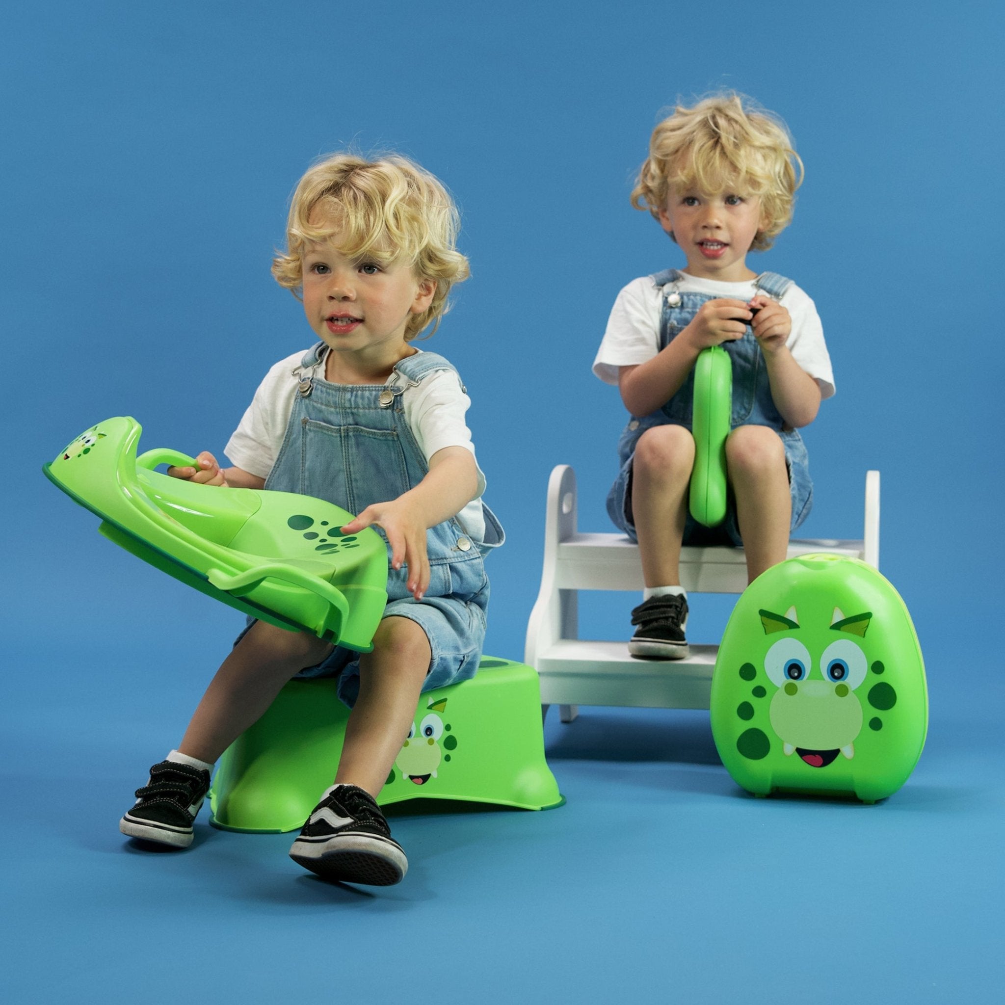 My Carry Potty Bundles Dino Töpfchen-Toilettensitz-Set mit Hocker