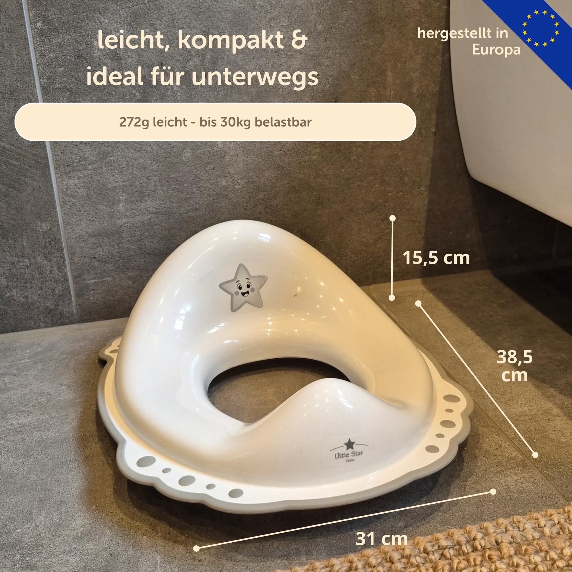 Little Star Kinder Toilettensitz rutschfest ab 2 Jahren