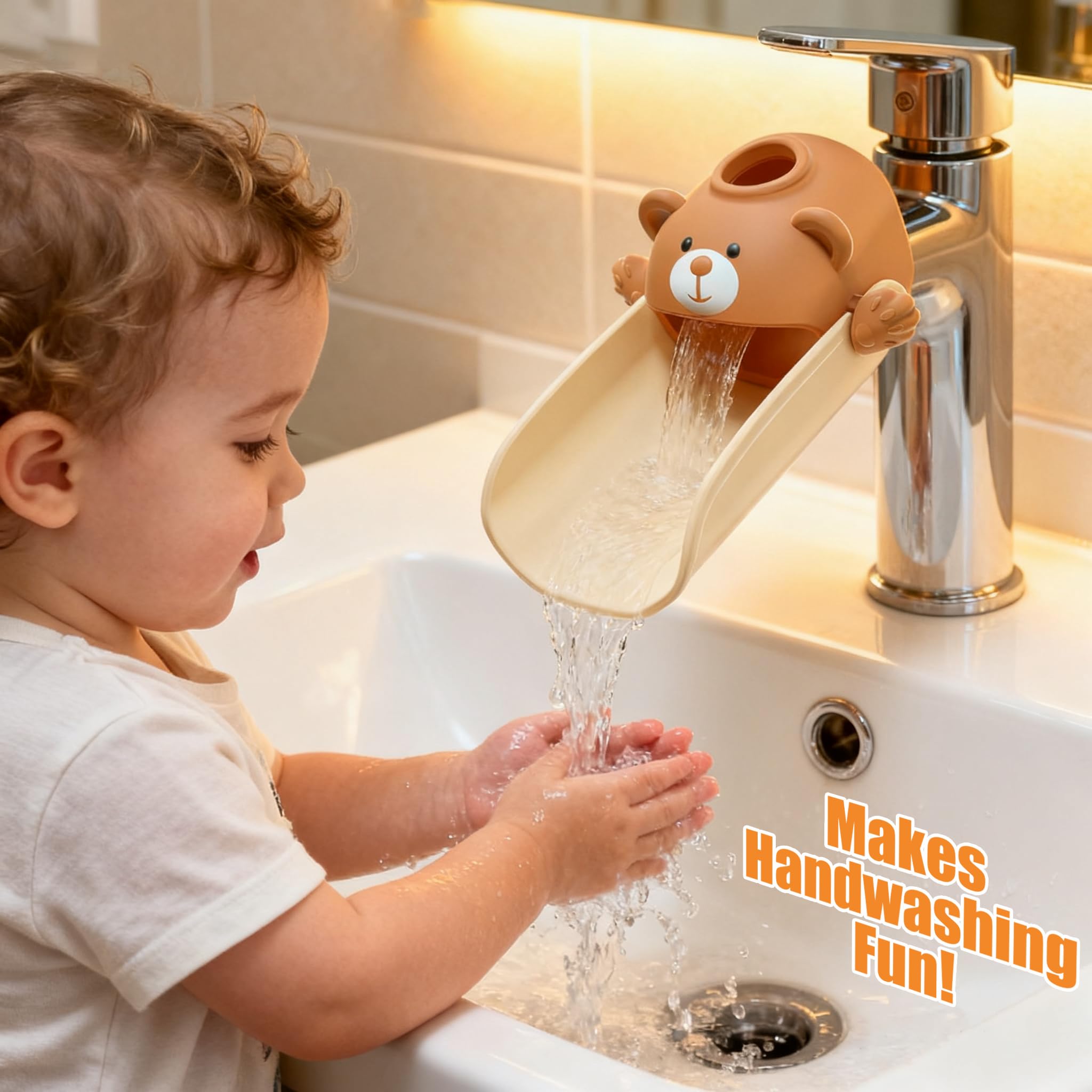 SKYROKU Bear Faucet Extender Wasserhahnverlängerung Bär Silikon