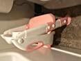 SKYROKU 8838 Toilettensitz mit Treppe Pink rutschfest