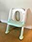 SKYROKU 8838 Toilettensitz mit Treppe Blau rutschfest