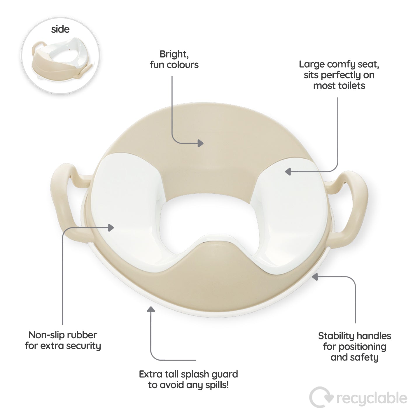 My Carry Potty Bundle Töpfchen Set Natural Beige mit Sitz