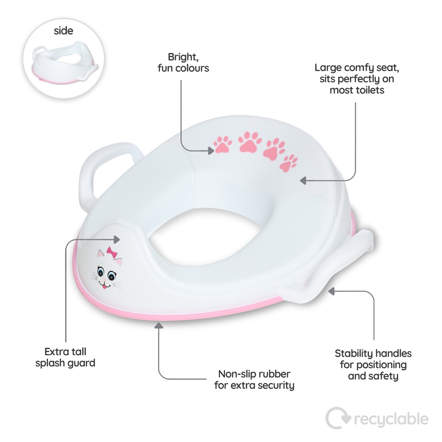 My Carry Potty Trainer Toilettensitz Cat mit Hocker rutschfest