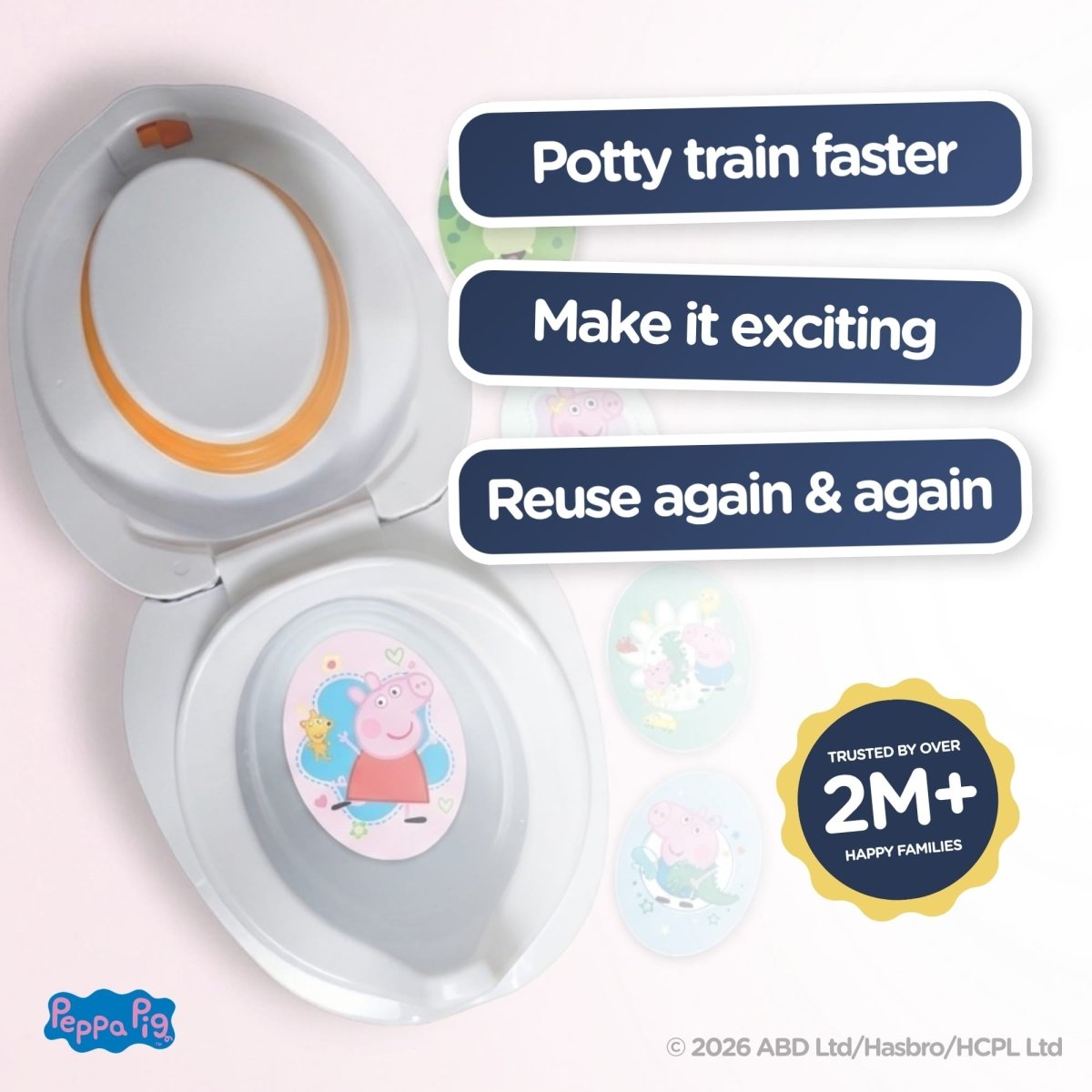 My Carry Potty Peppa Pig Magic Potty Sticker 5er-Pack wärmeaktiv