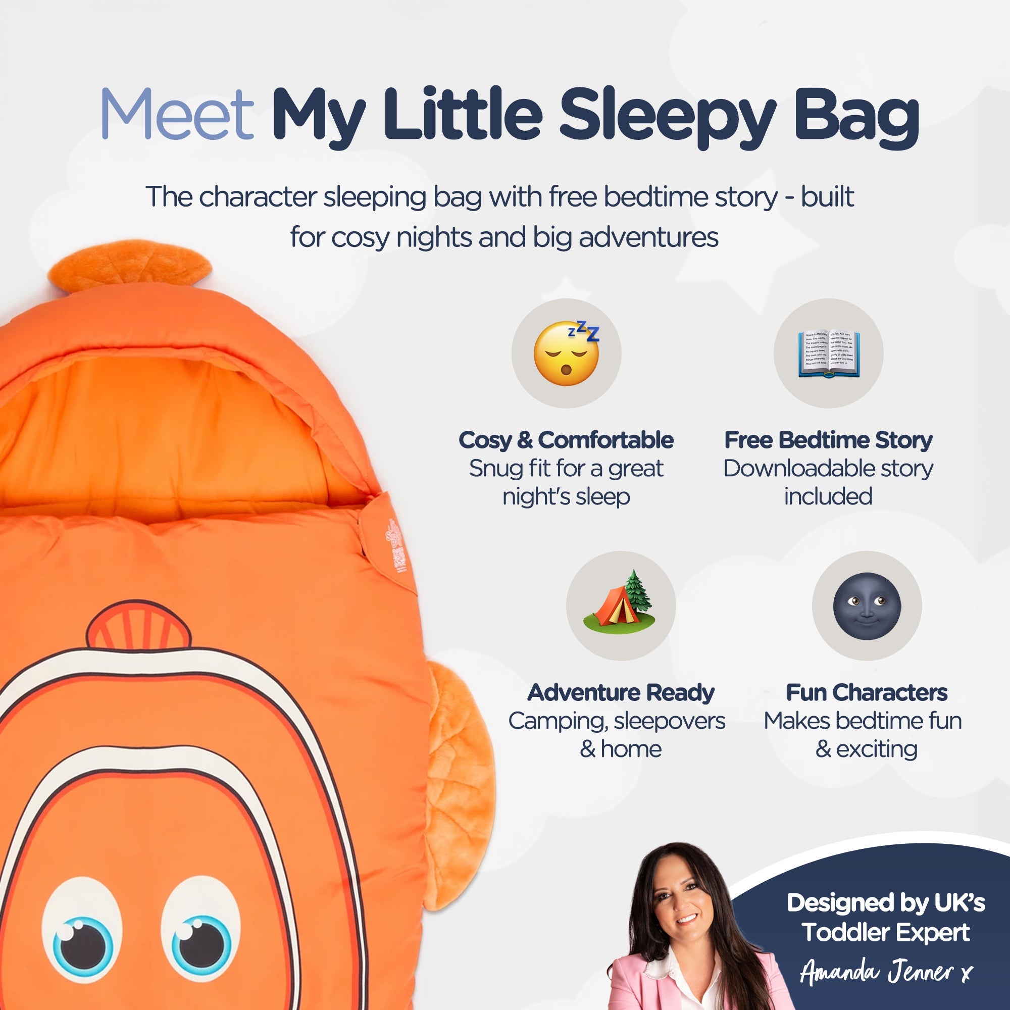 My Carry Potty My Little Sleepy Bag Kinderschlafsack Clownfish 130cm