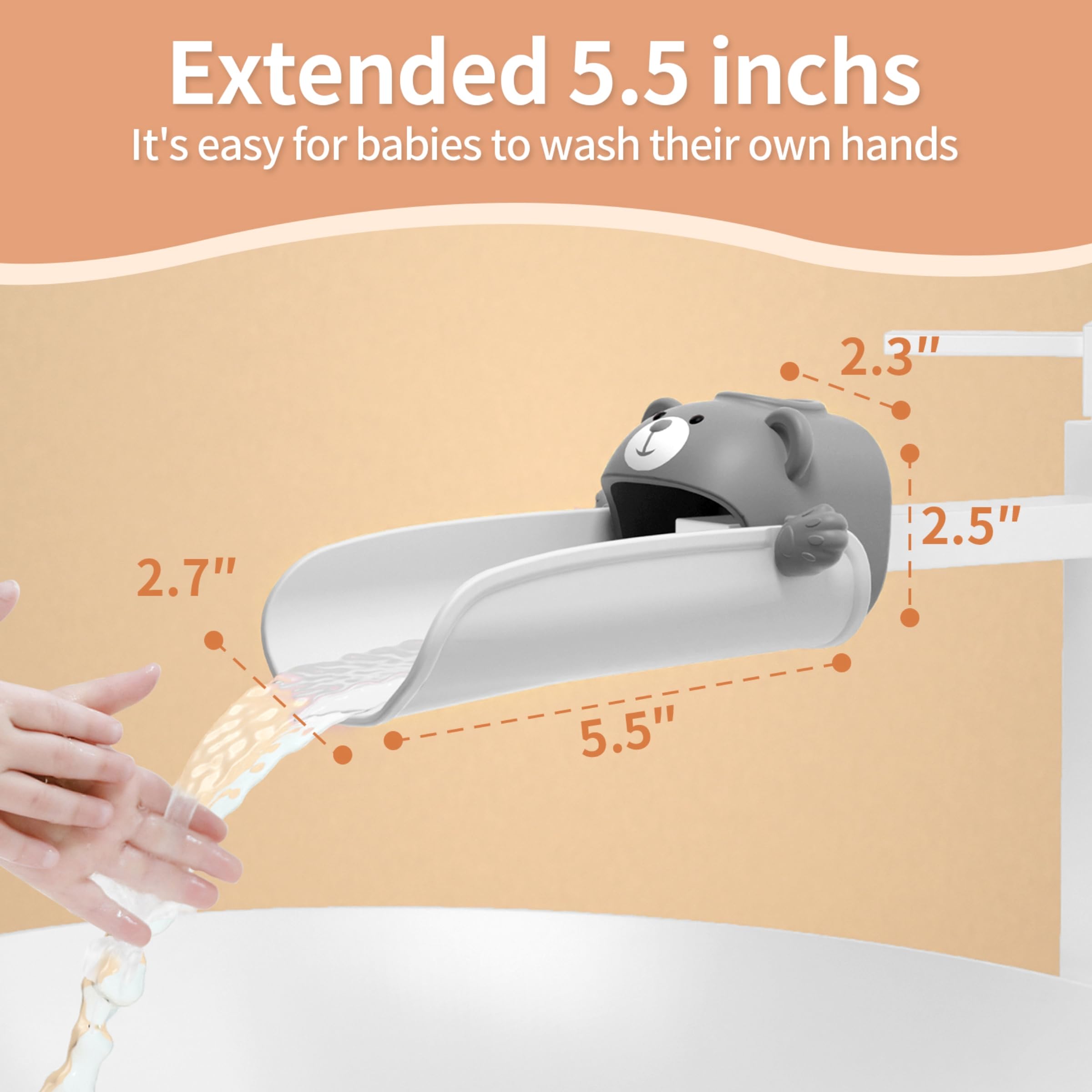 SKYROKU Bear Faucet Extender Wasserhahnverlängerung Bär Silikon