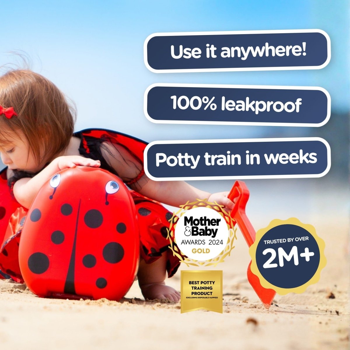 My Carry Potty Ladybird Reisetöpfchen auslaufsicher mit Deckel