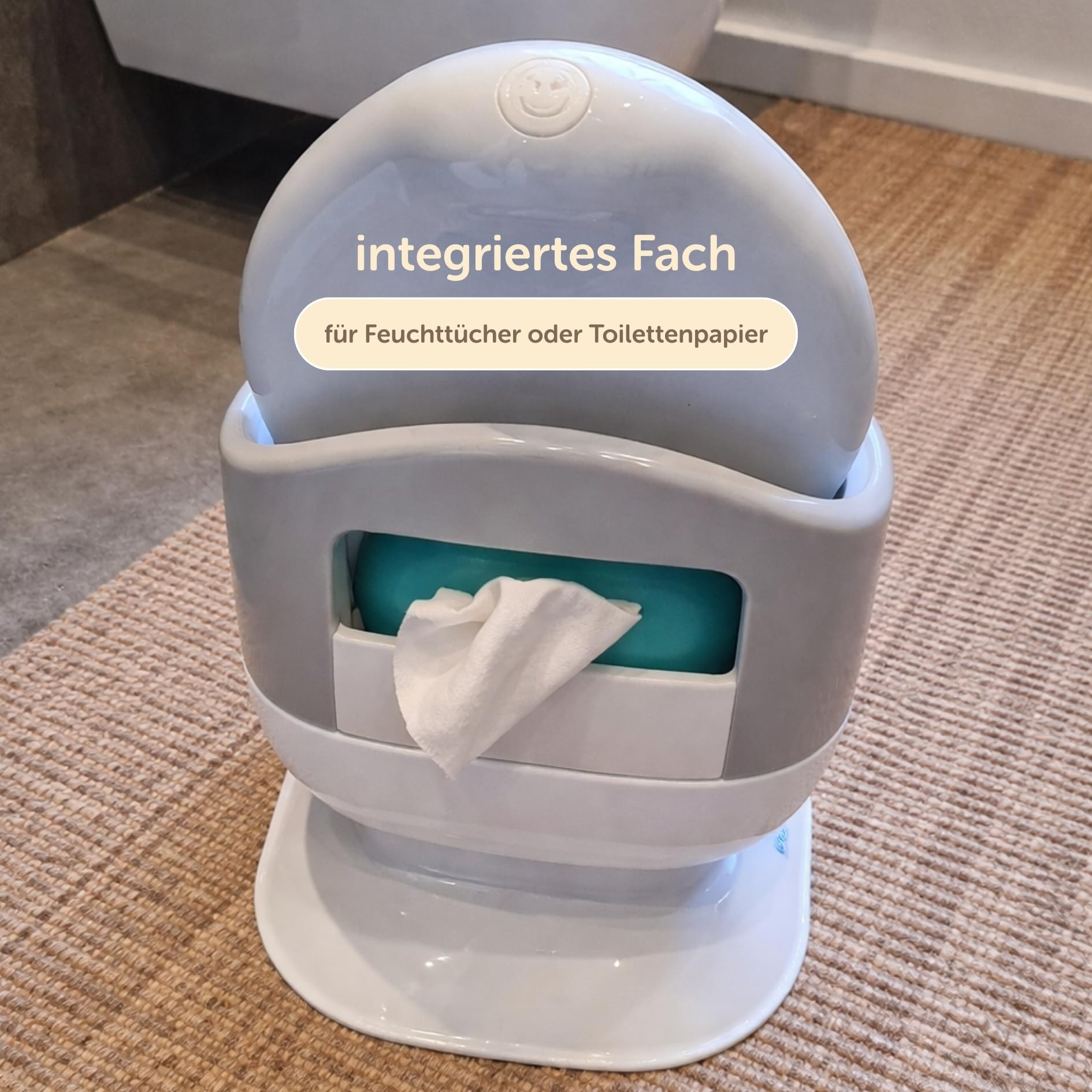Little Star Kindertoilette Töpfchen Weiß Rückenlehne 30 kg