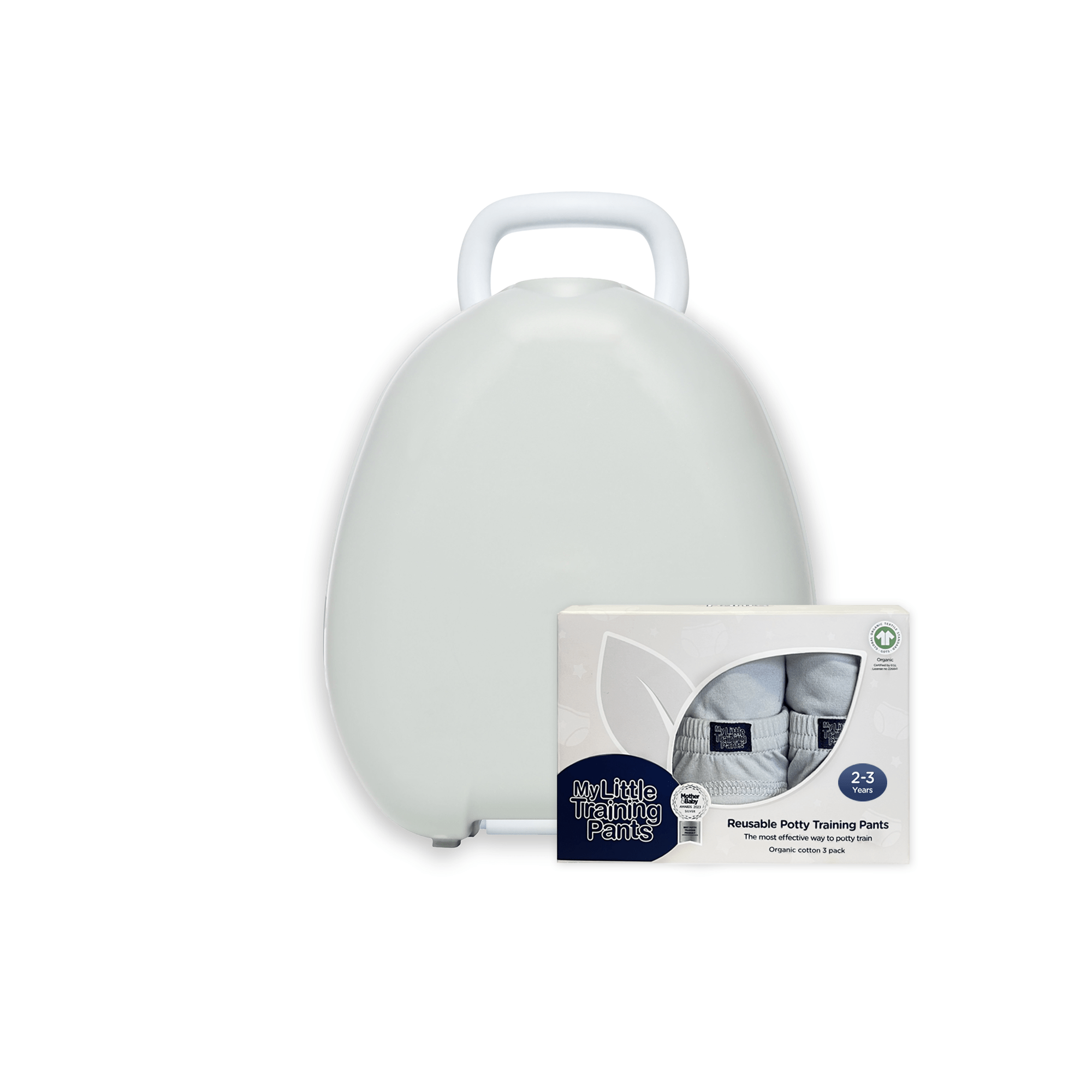 My Carry Potty Perlgrau Töpfchen + Hose 3er-Pack 2-3 Jahre