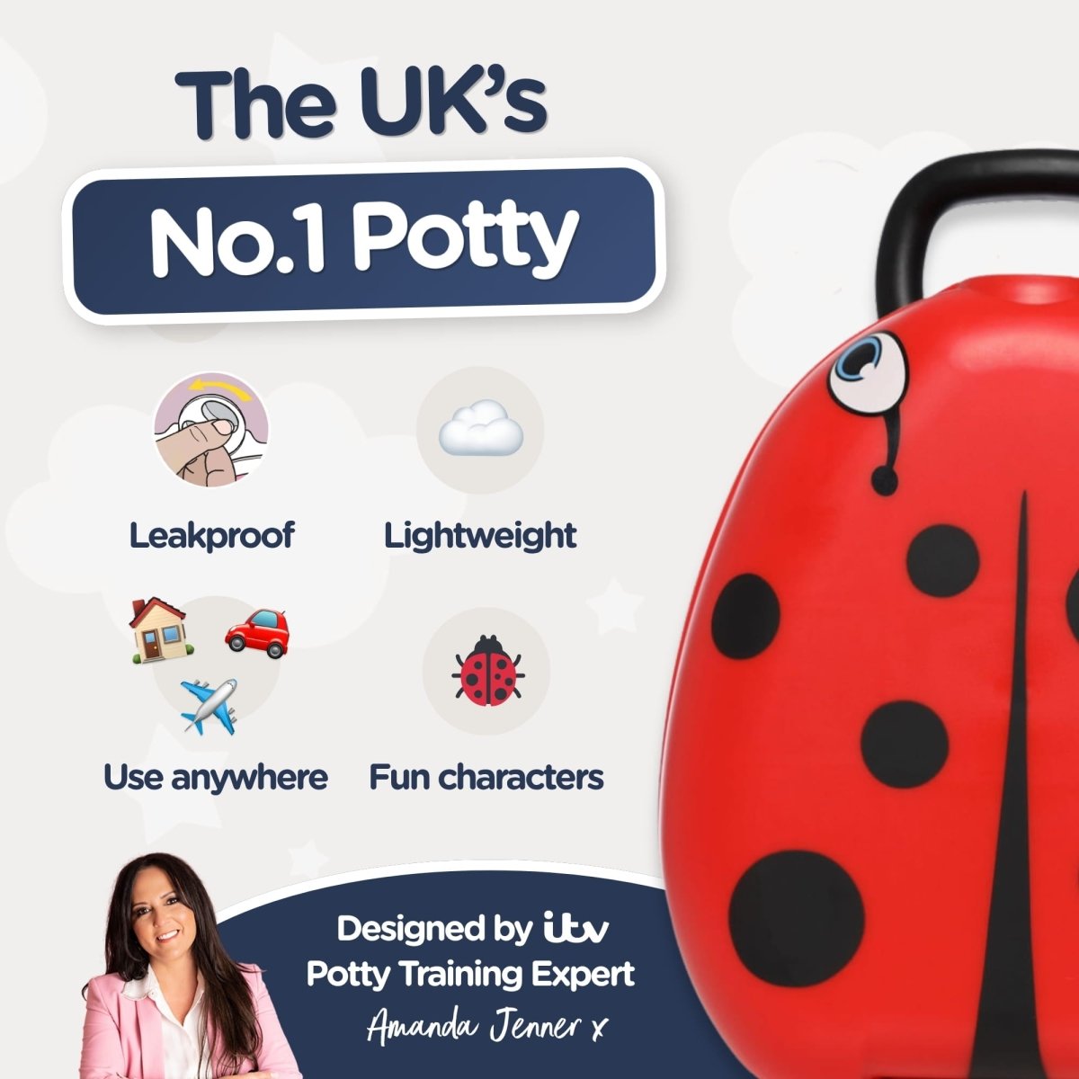 My Carry Potty Ladybird Reisetöpfchen auslaufsicher mit Deckel