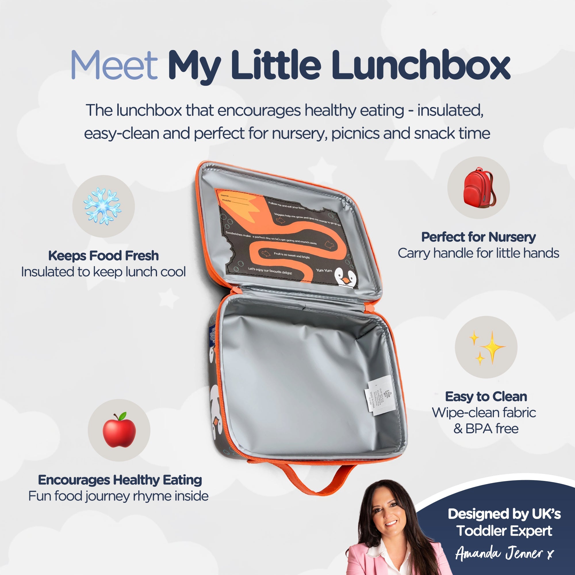 My Carry Potty Travel Pinguin Brotdose isoliert 24 cm