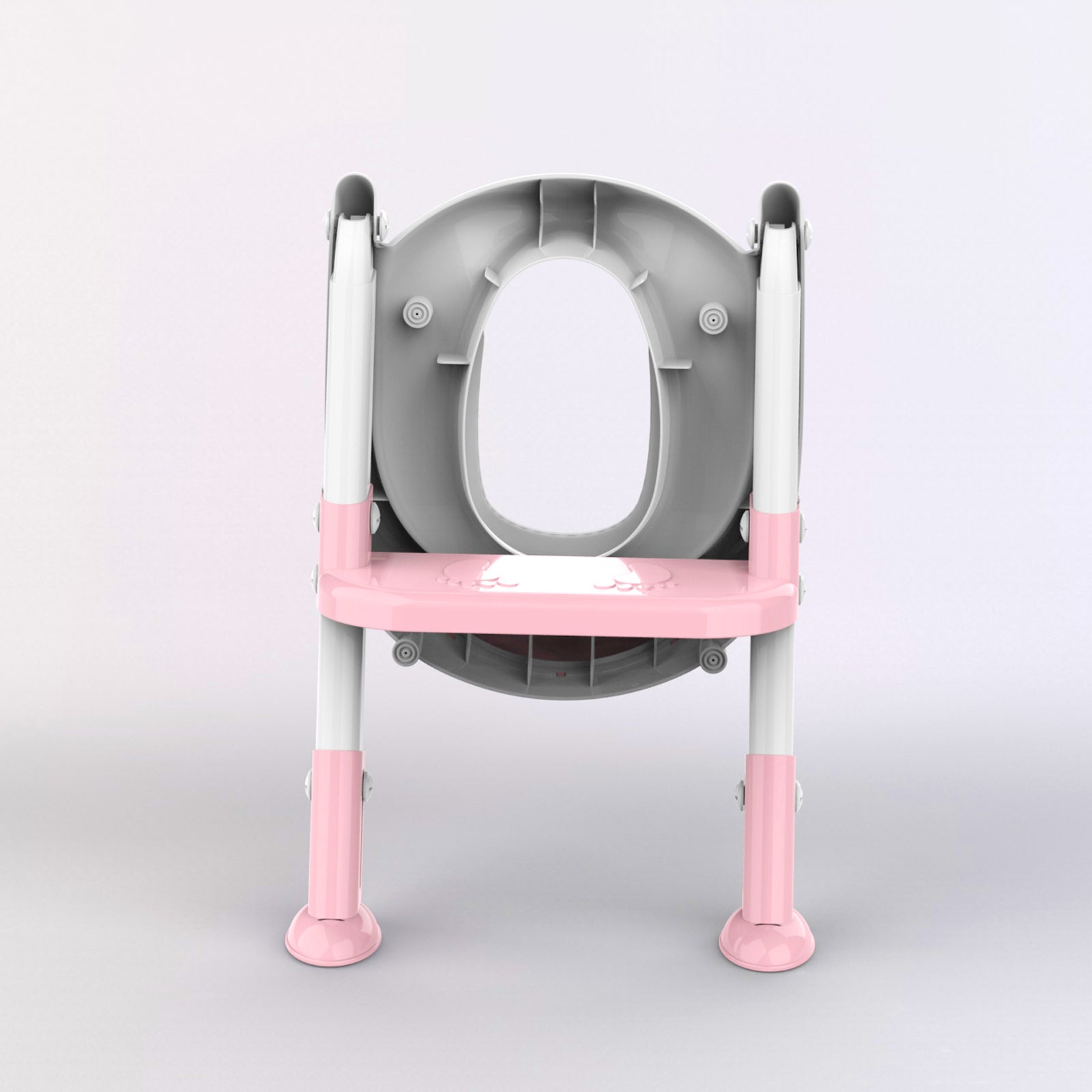 SKYROKU 8838 Toilettensitz mit Treppe Pink rutschfest