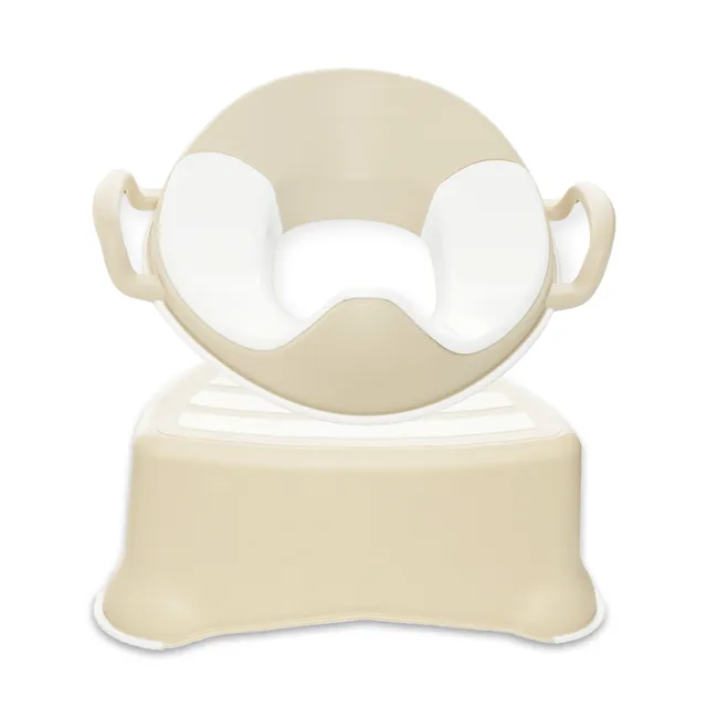 My Little Trainer Seat Set Toilettensitz Beige mit Hocker