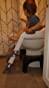 SKYROKU 8838 Toilettensitz mit Treppe Grau rutschfest
