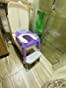 SKYROKU 8838 Toilettensitz mit Treppe Grau-Lila rutschfest