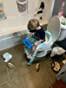 SKYROKU 8838 Toilettensitz mit Treppe Blau rutschfest