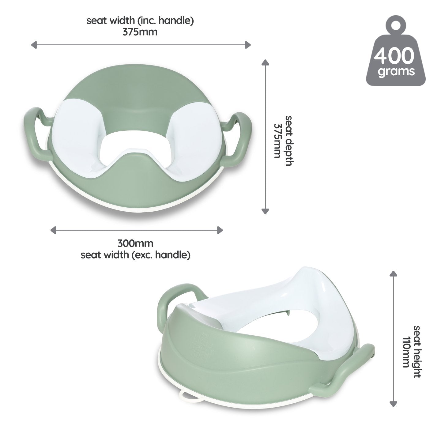 My Little Trainer Seat Sage Green Toilettensitz rutschfest