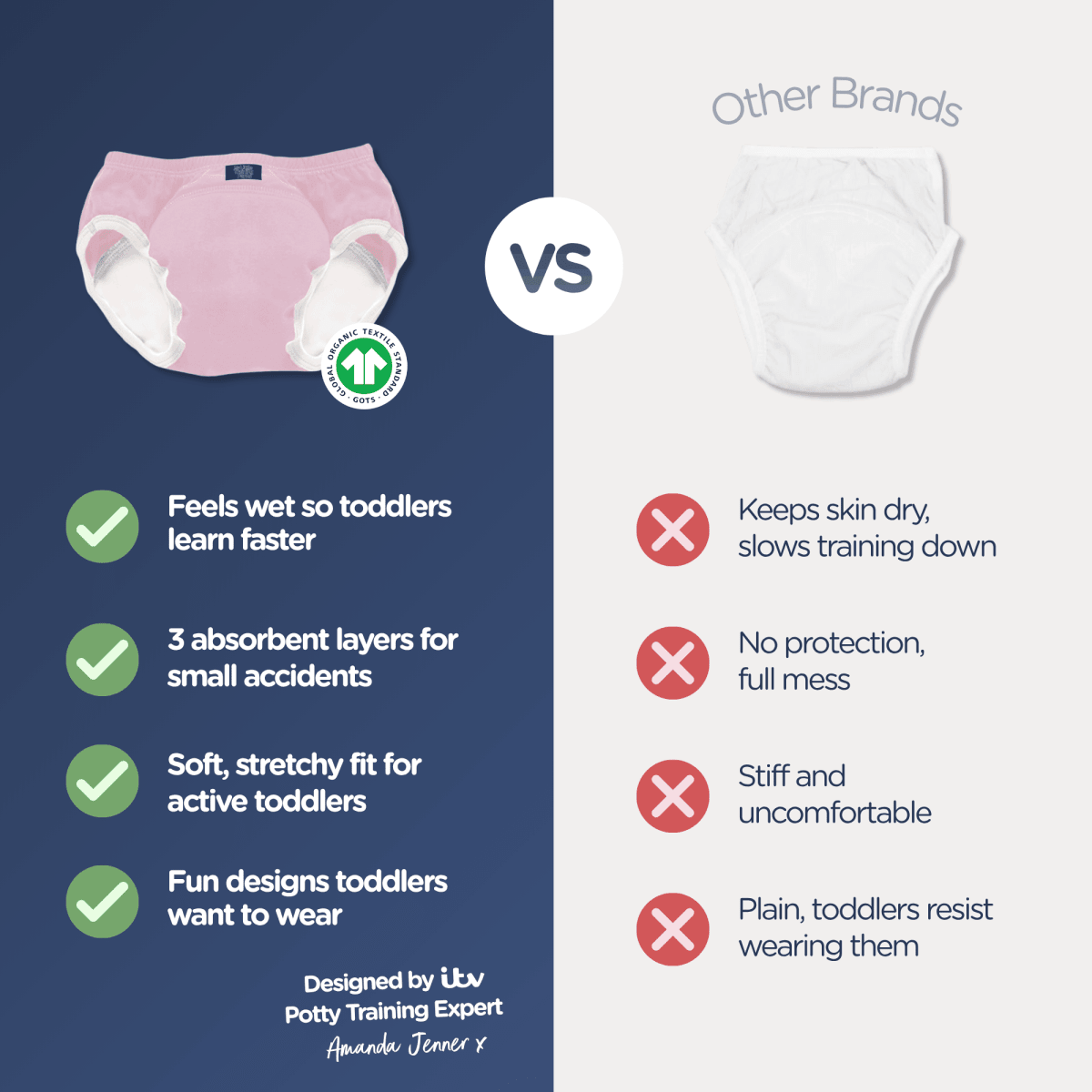 My Carry Potty My Little Trainingshose Blush Pink 3er-Pack