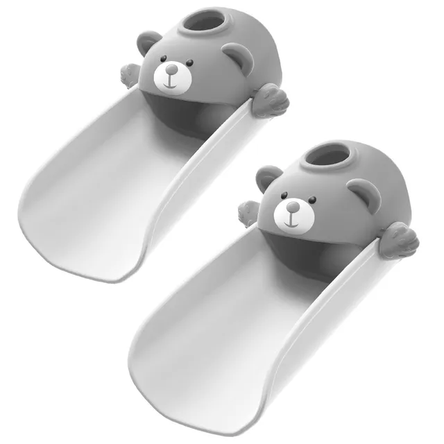 SKYROKU Bear Faucet Extender Wasserhahnverlängerung Grau 2er Pack