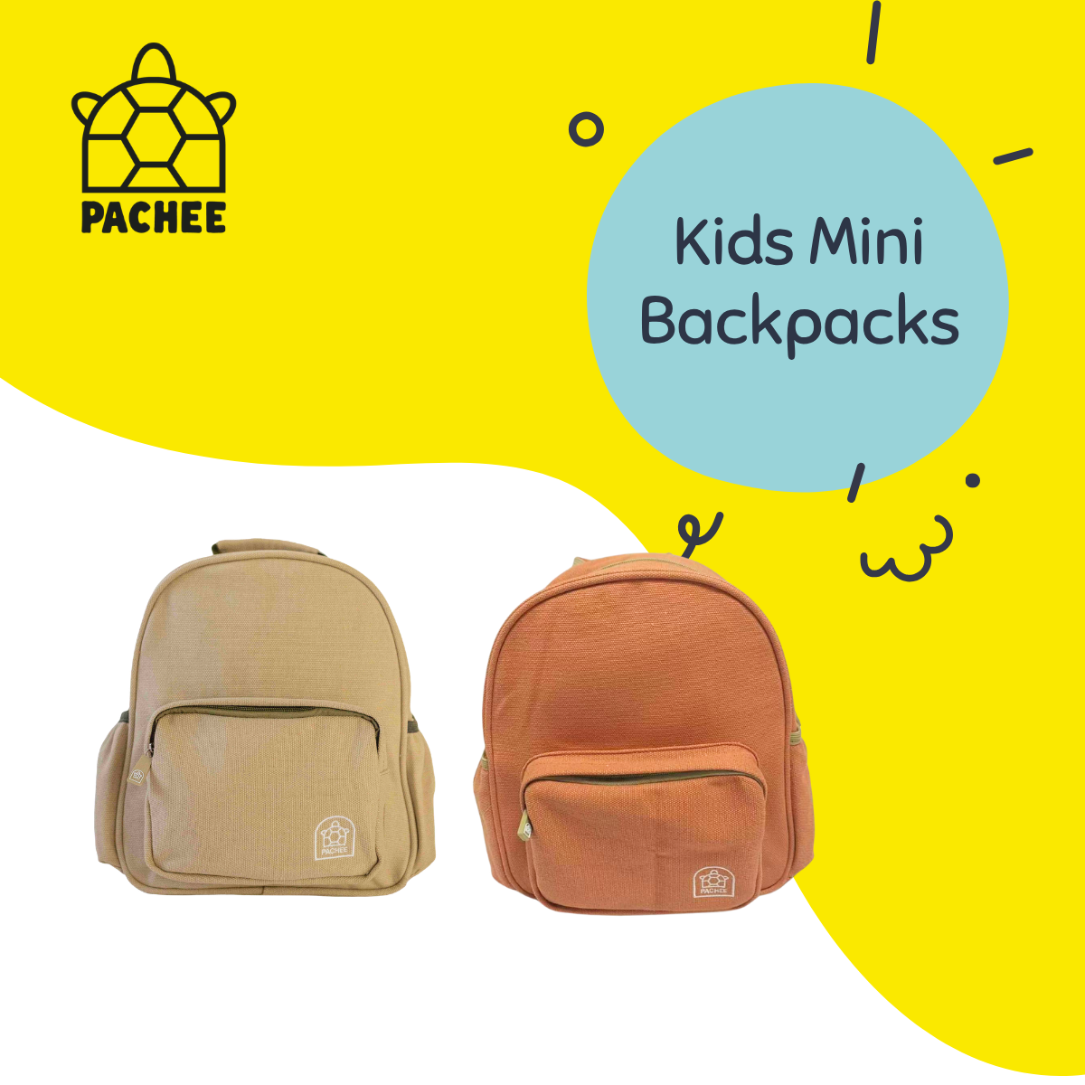 Kiddiwizz Whizzer x Pachee Mini Rucksack Stone wasserfest