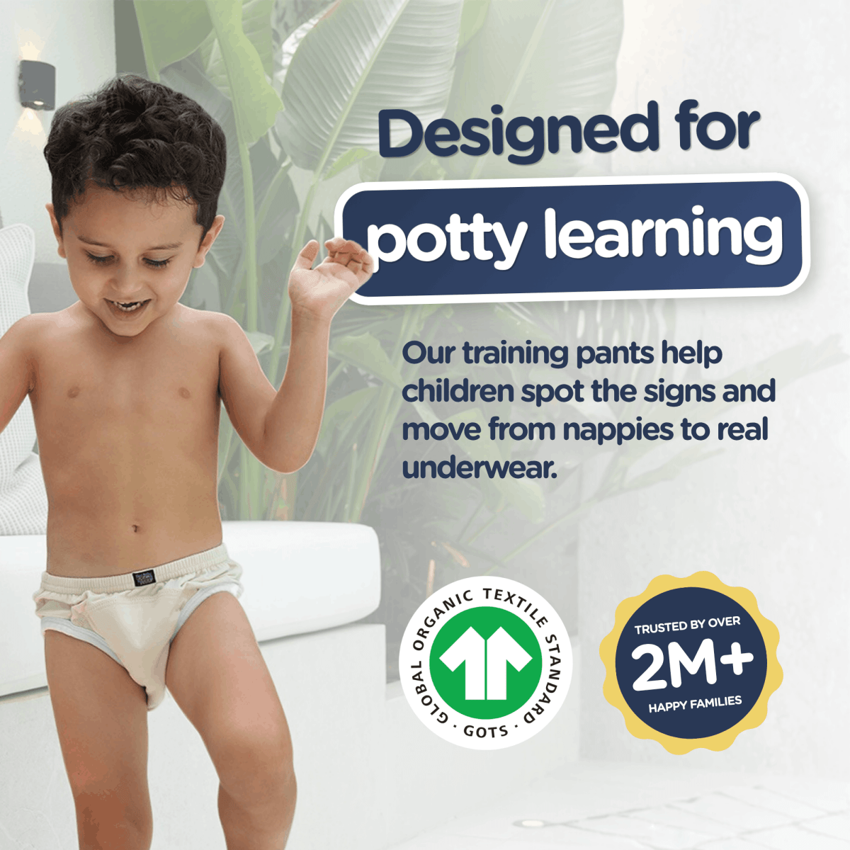 My Carry Potty Trainingshosen Natural Beige 3er 2-3 Jahre Bio