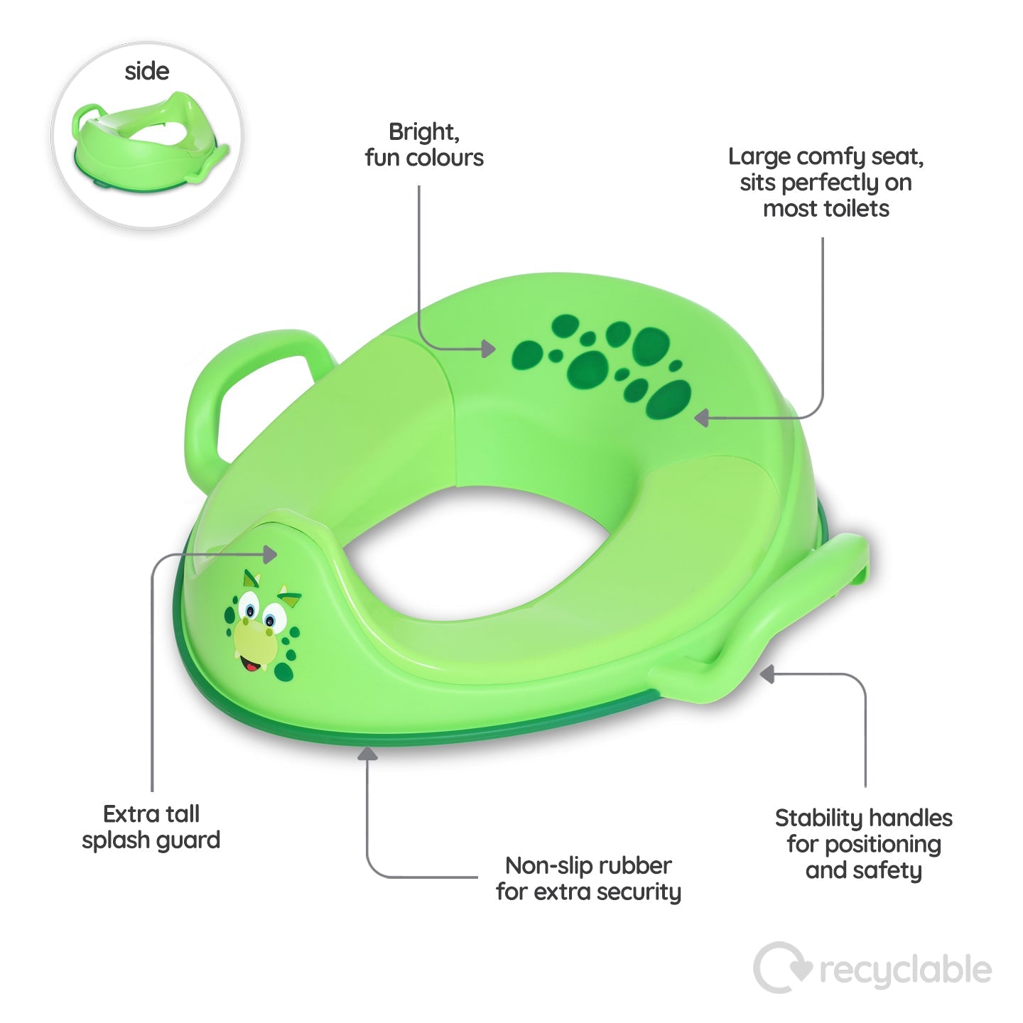 My Carry Potty Dinosaurier Toilettensitz-Set mit Hocker rutschfest