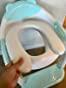SKYROKU 8838 Toilettensitz mit Treppe Blau rutschfest