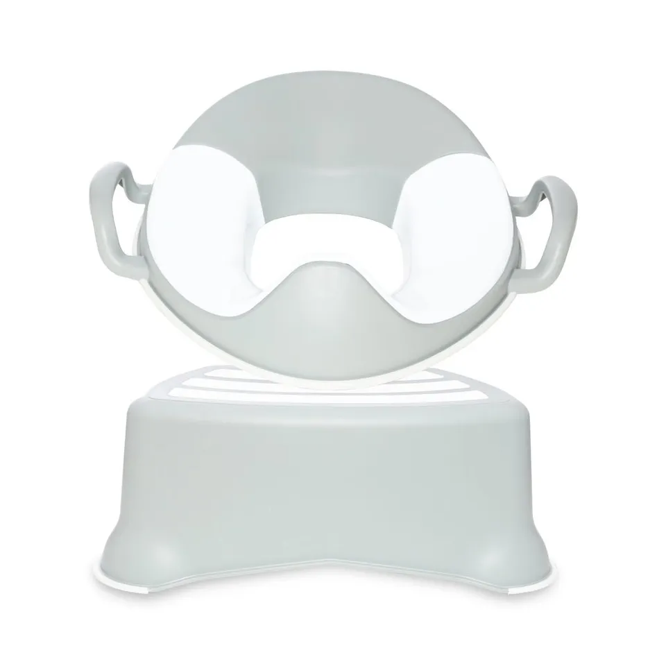My Carry Potty Trainer Sitz + Hocker Perlgrau Standardtoilette