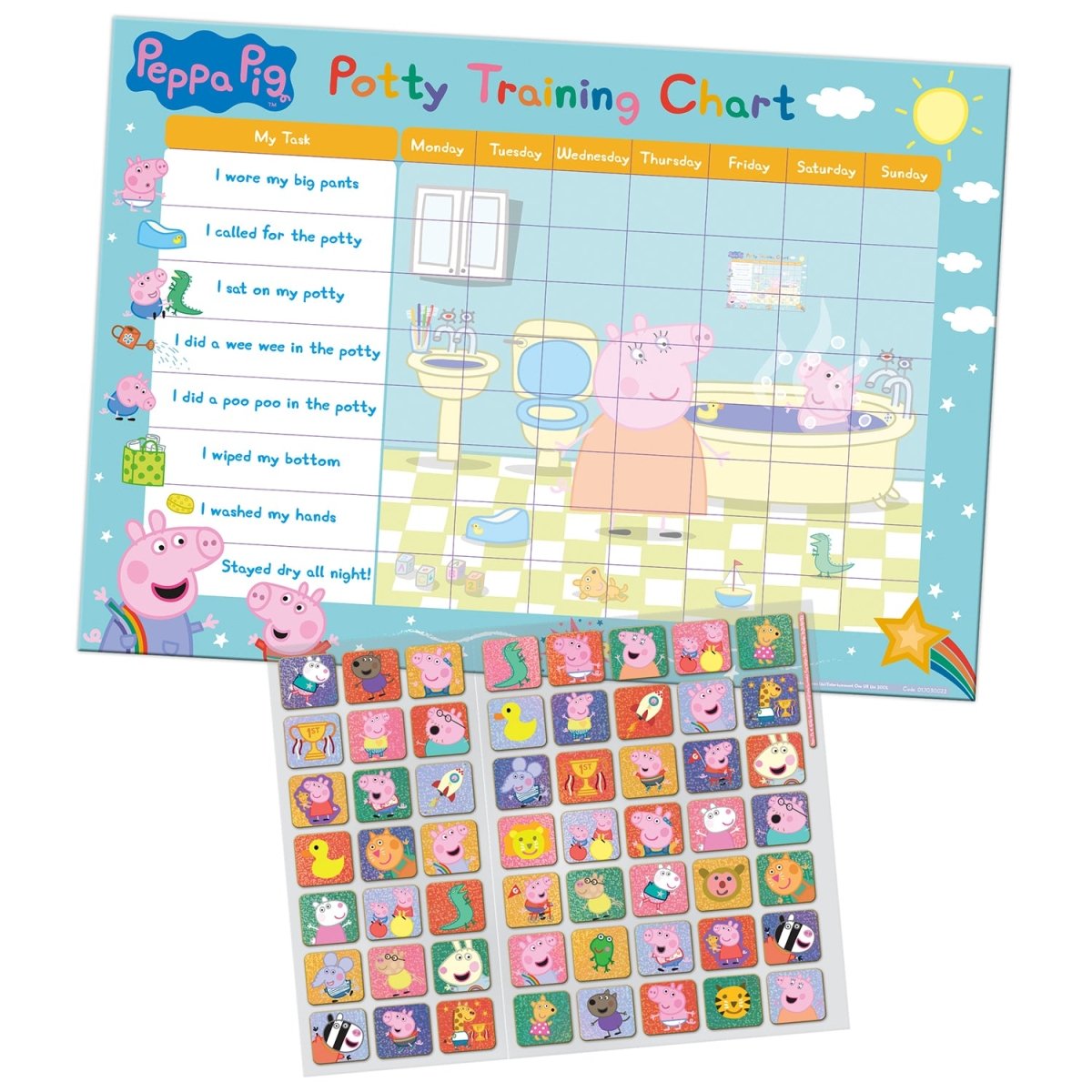 My Carry Potty Peppa Pig Belohnungstafel Töpfchentraining A3