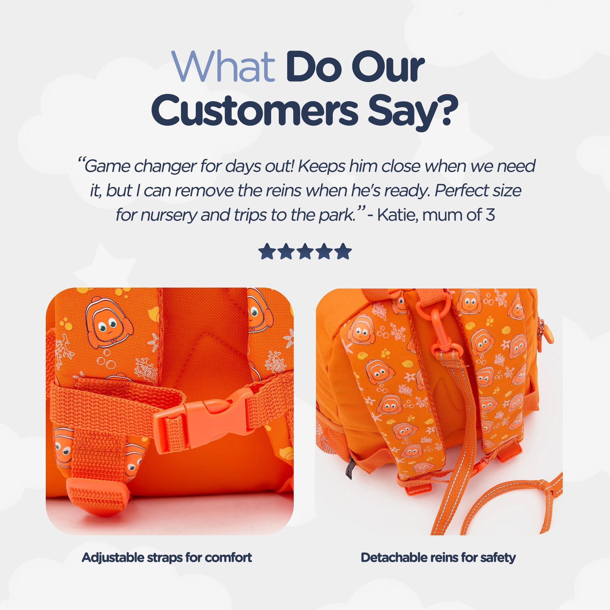 My Carry Potty Clownfish Rucksack mit Sicherheitsleine Reflektor