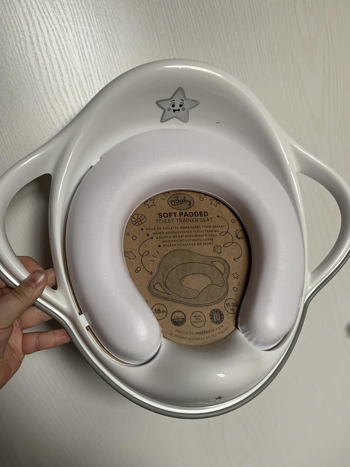 Little Star Gepolsterter Toilettensitz mit Griffen ab 2 J.