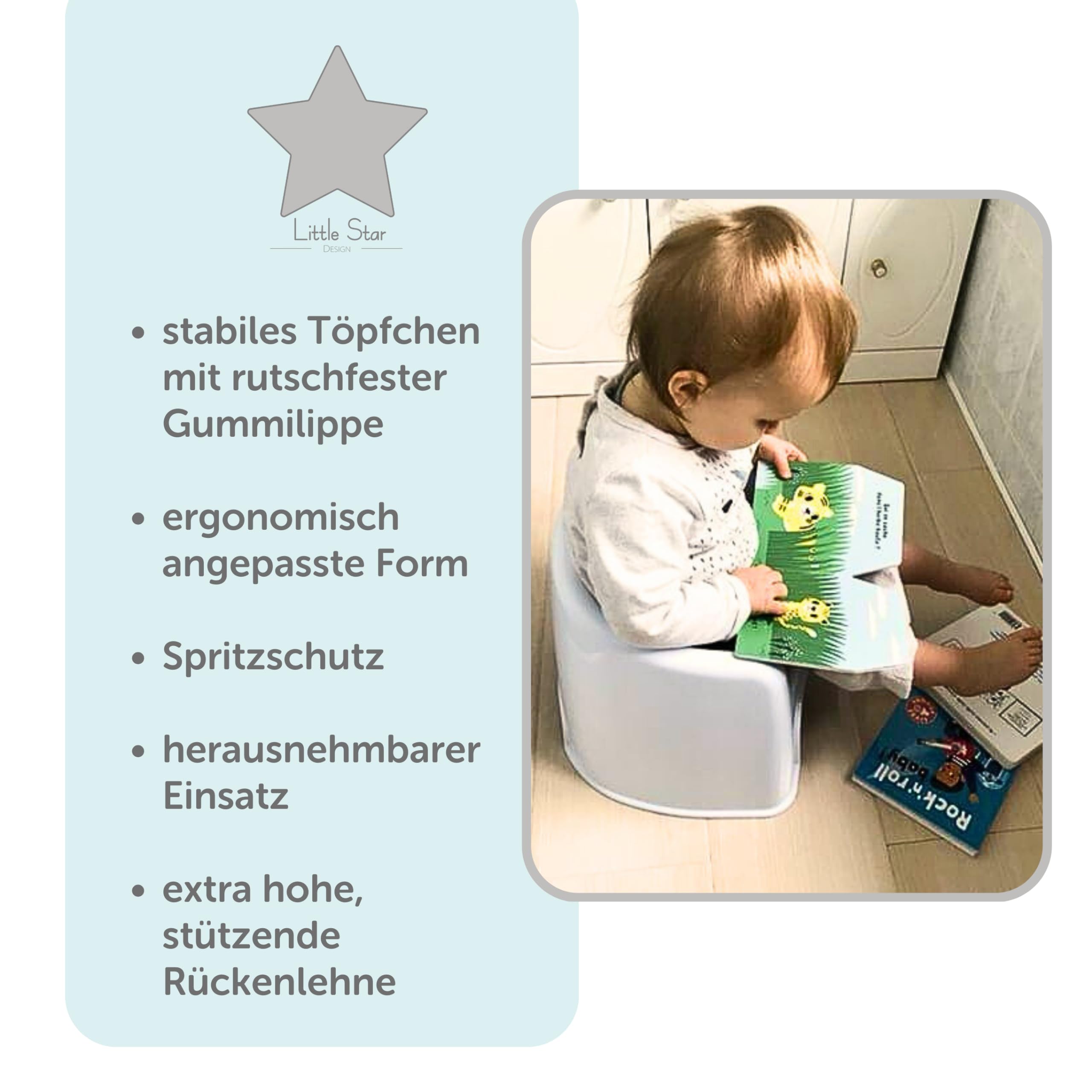Little Star Topfstuhl Töpfchen mit Spritzschutz Einsatz